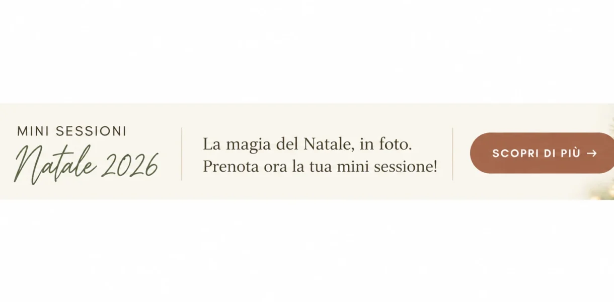 Banner Mini Sessioni Natale 2026 Click & Dreen Fotografia