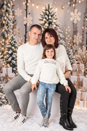 Famiglia durante le Mini Sessioni di Natale 2026 a Padova - Click & Dreen Fotografia