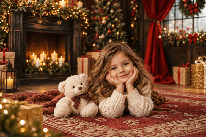 Mini Sessioni di Natale 2026 Click & Dreen, set fotografico natalizio