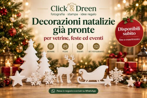 Decorazioni natalizie già pronte per vetrine, feste ed eventi da Click & Dreen